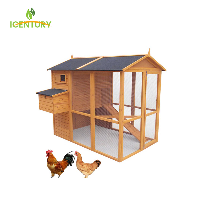 2 Tier Wooden Chicken Coop & Rabbit Hutch