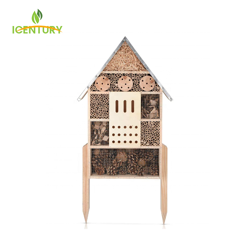 Wood Insect Hotel & Bug House for Bees Butterflies