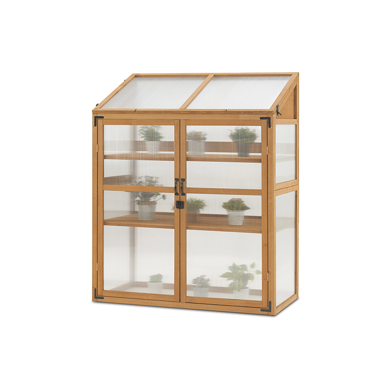 Backyard Garden Wooden Cold Frame Greenhouse