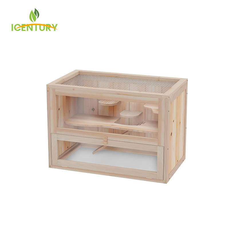 Wooden Hamster Cage - Small Animals Hutch House