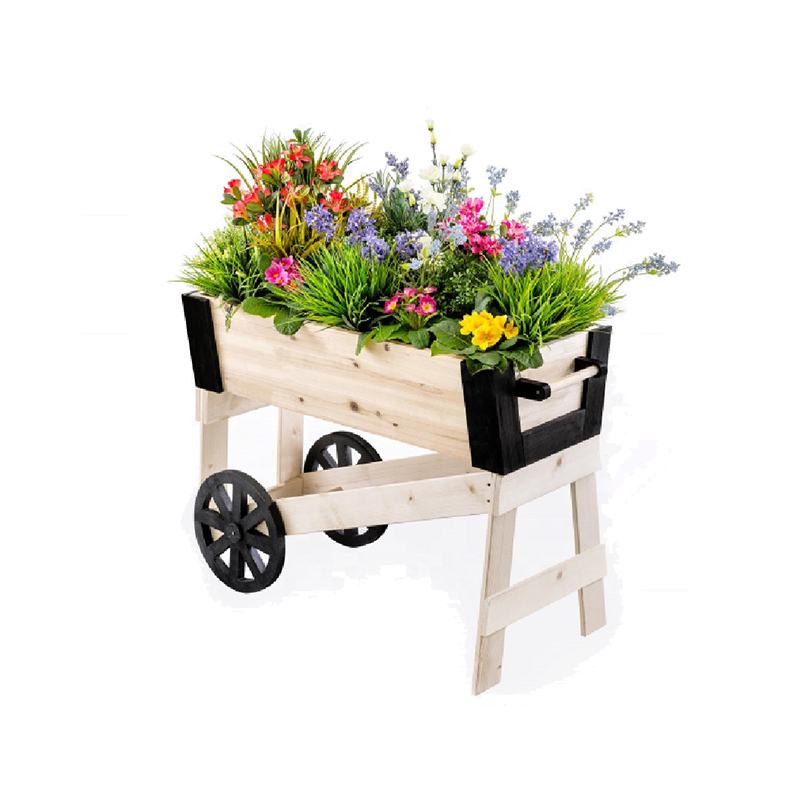 Garden Wooden Trolley Flower Beds & Vegetable Pots