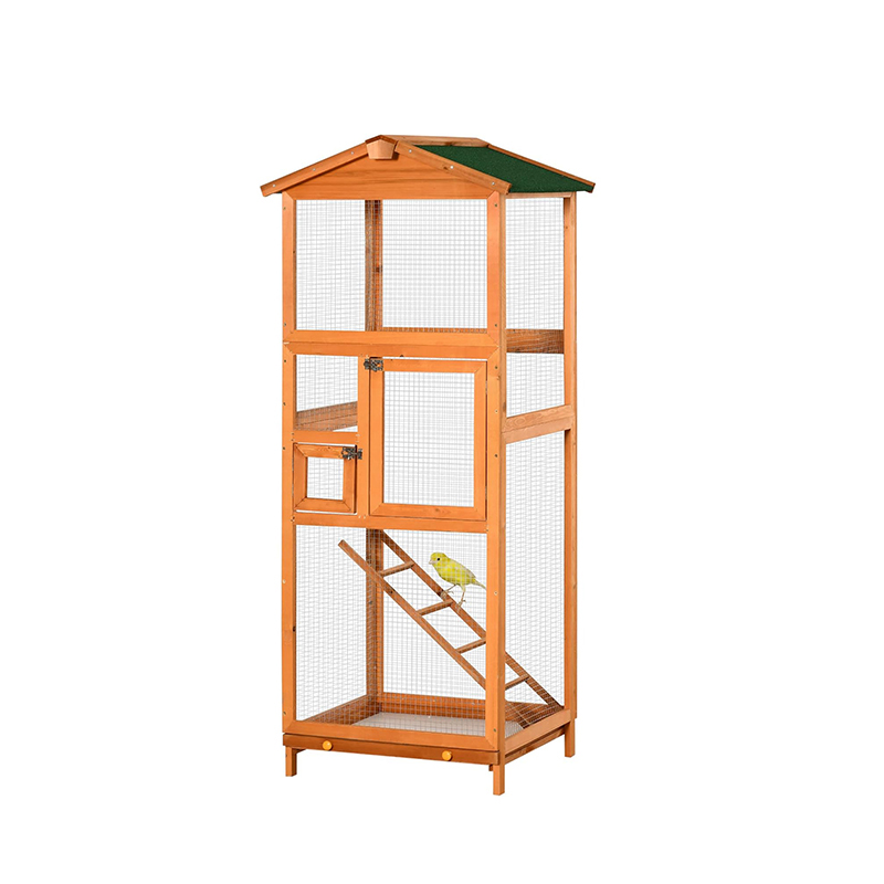 Wooden Bird Cage - Aviary House For Parrot & Canary