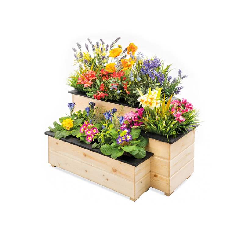 3 -tier Garden Wooden Flower Bed - Backyard Vegetables Planter Bed