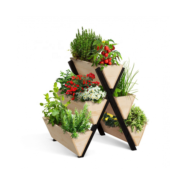 5 Tier Wooden Planter Boxes - Garden Raised Bed