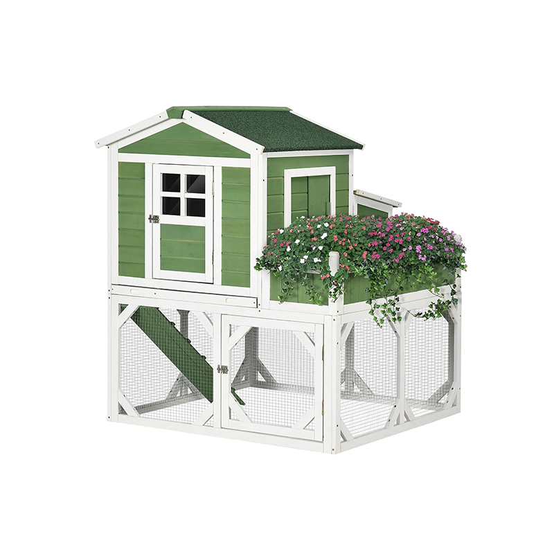 49" Chicken Coop Hen House with Flower Planter