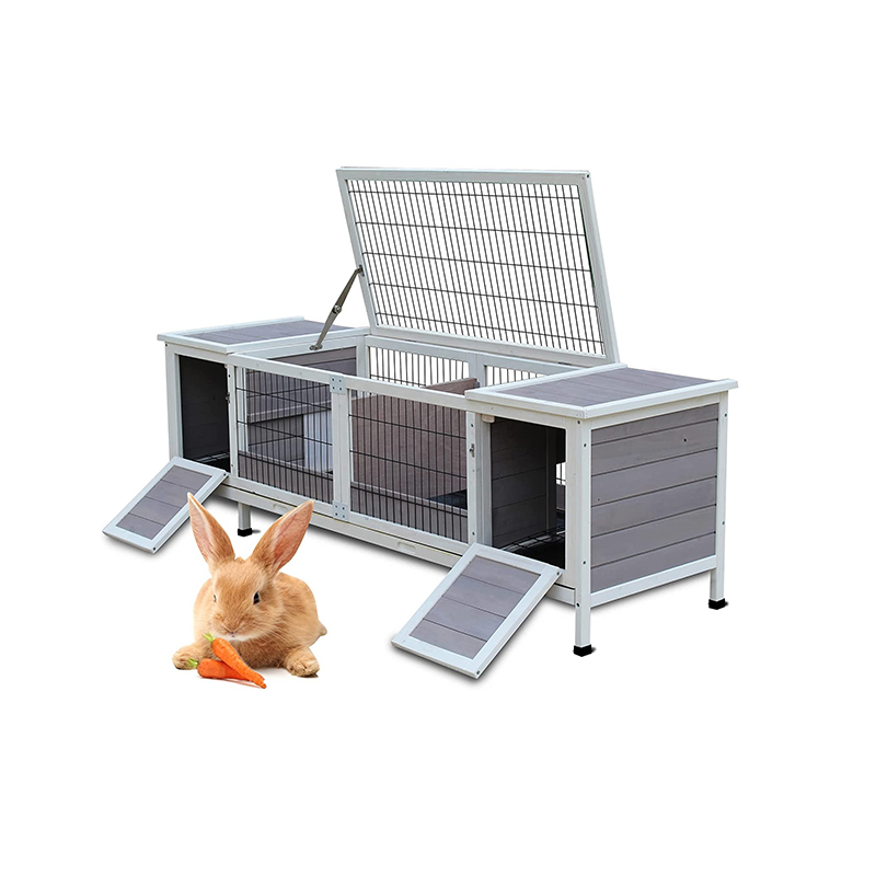 Outdoor Bunny Hutch With Openable Roof