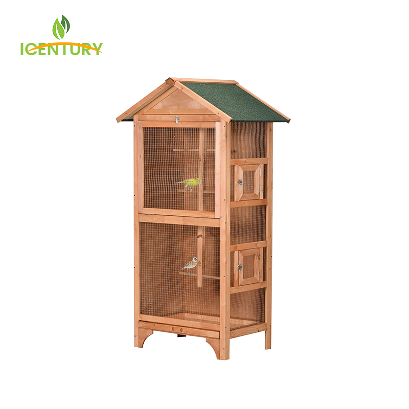 Outdoor Wooden Bird Aviary Cage for Finch and Canary