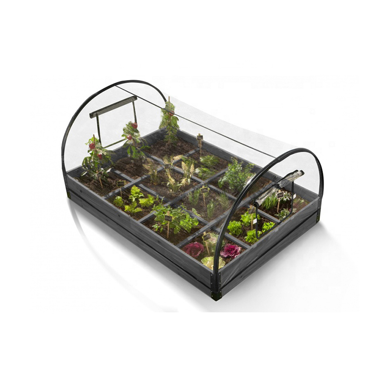 Multi-Compartments Garden Flowers Planter Box With Greenhouse